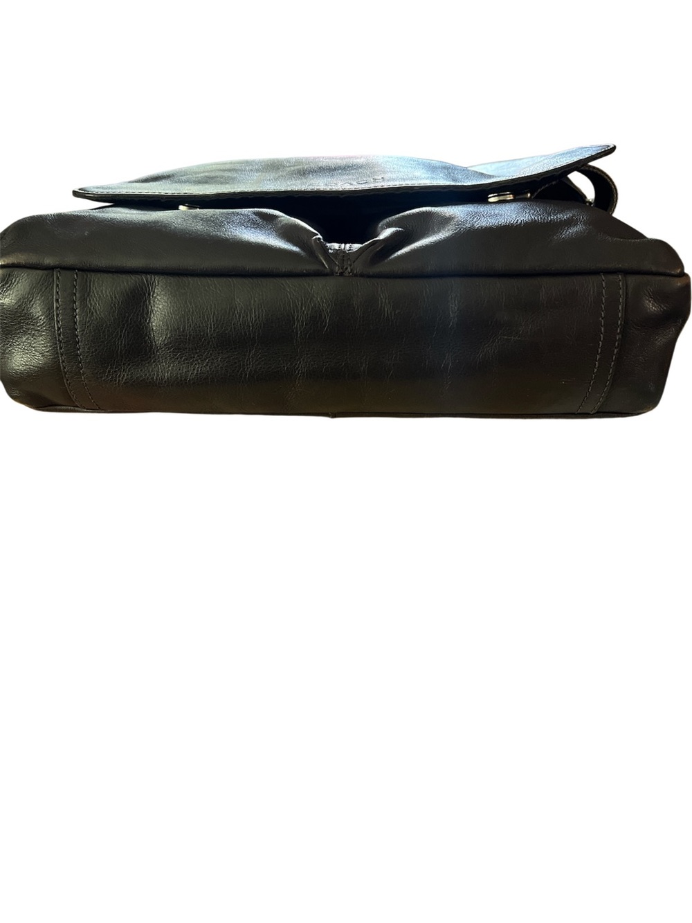 COACH Dark Brown Leather Messenger Bag - Picture 5 of 5